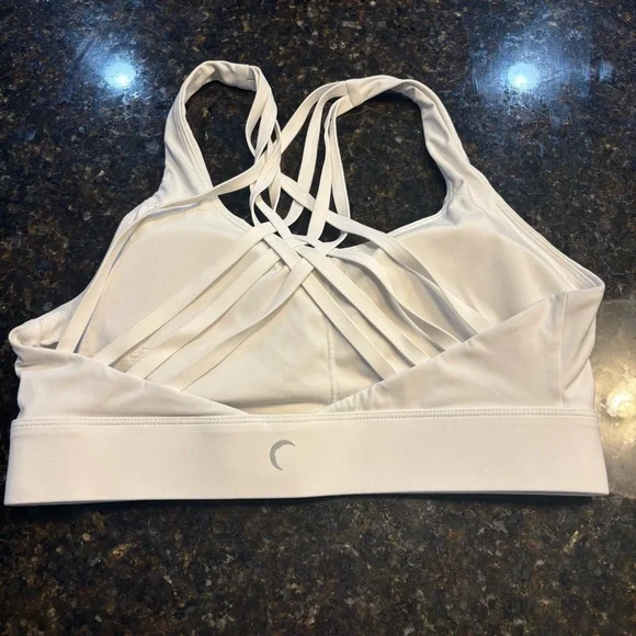 Zyia Active Women’s White Racerback Strappy Bra Size Medium - Picture 3 of 4